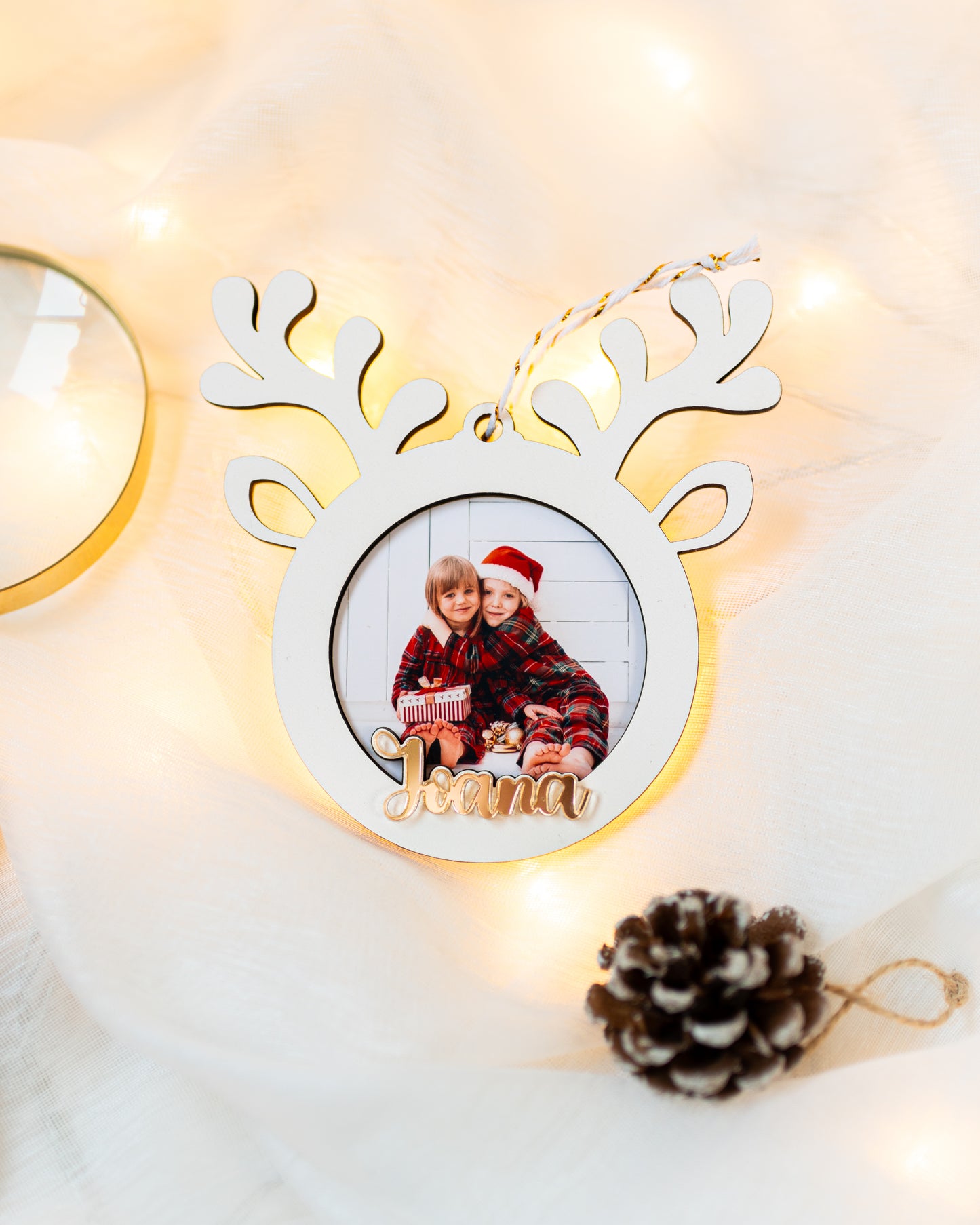 Pendente Rena com Nome e Foto