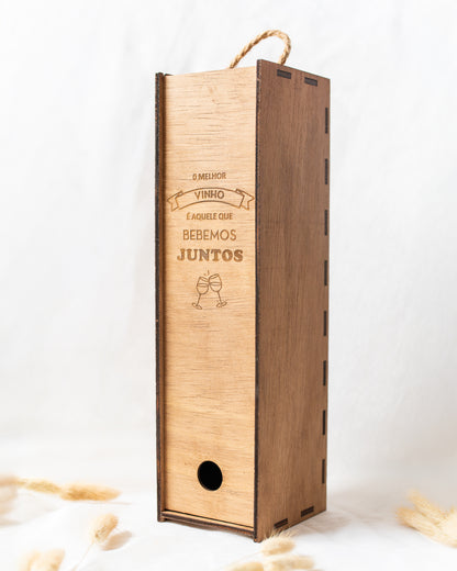 Caixa para Garrafa de Vinho Personalizada