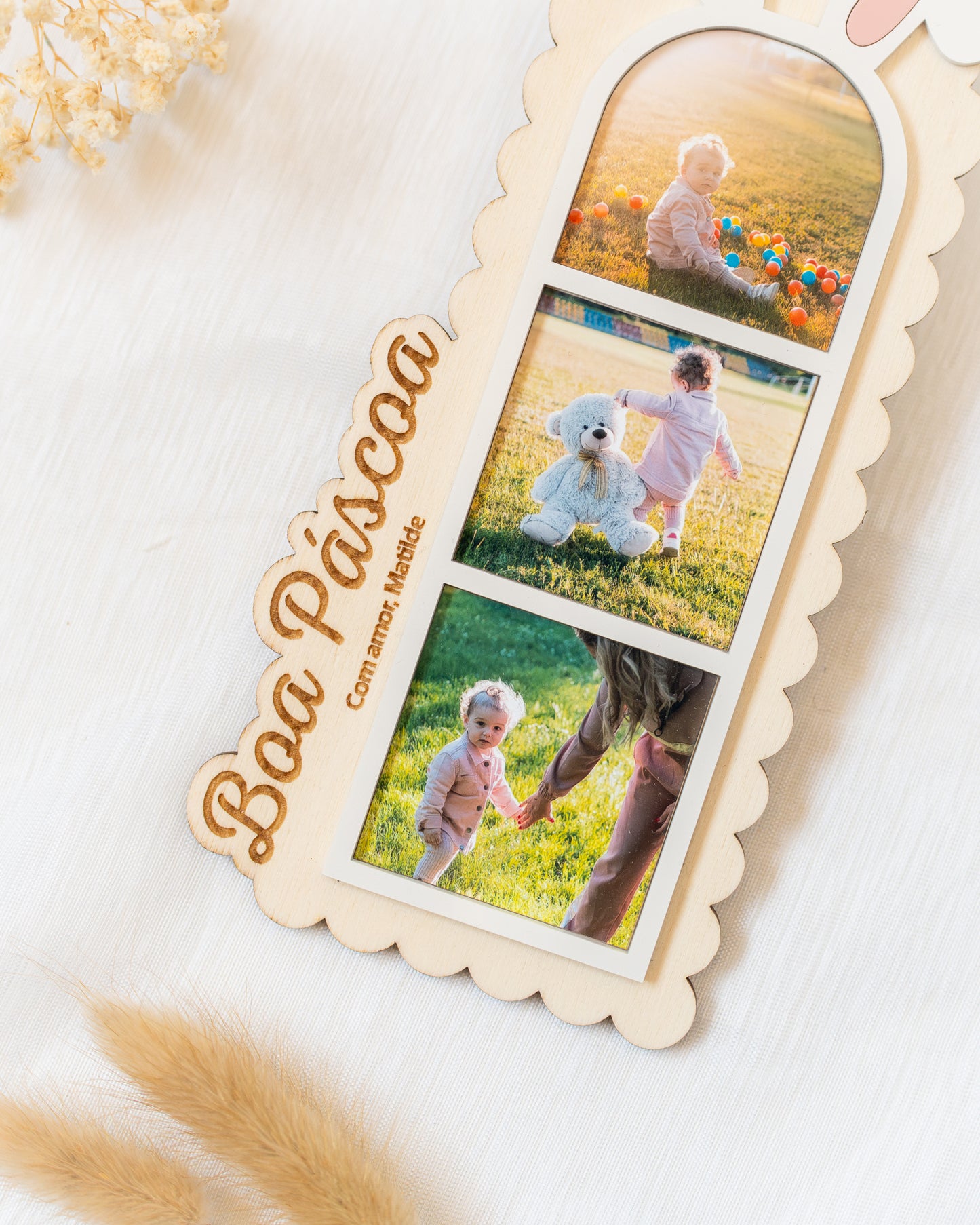 Íman com orelhas e fotografia Páscoa