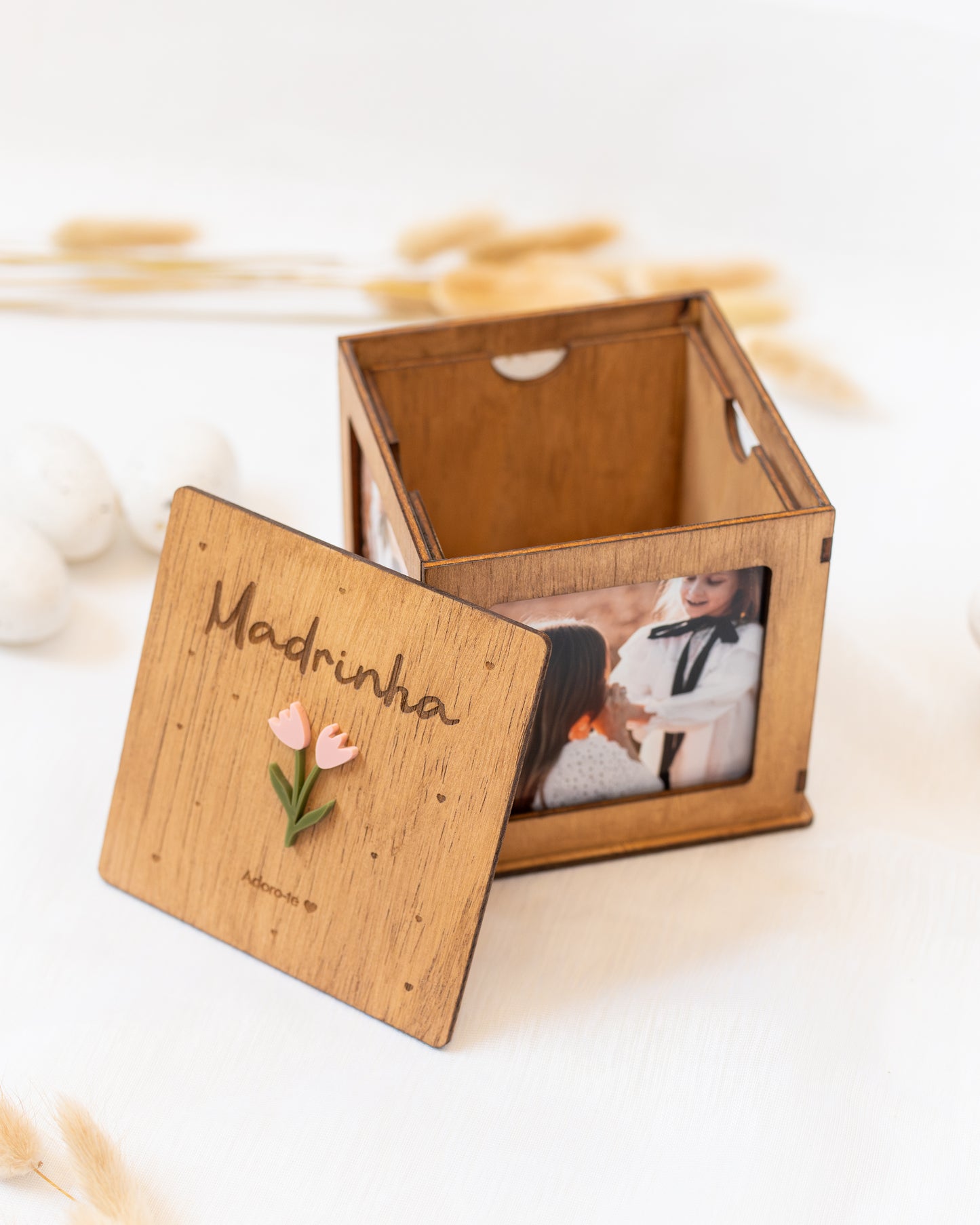 Cubo com fotografias