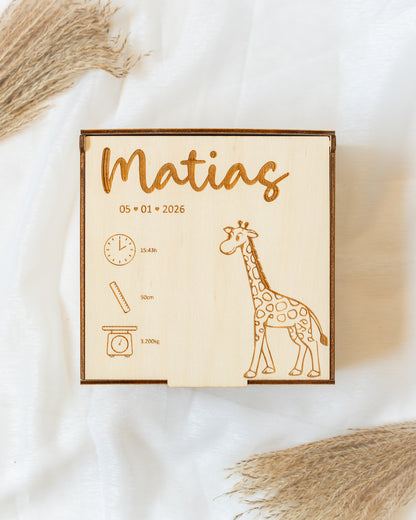 Caixa de recordações Girafa