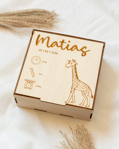 Caixa de recordações Girafa