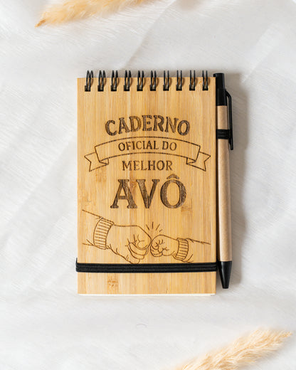 Caderno personalizado c/ caneta Dia dos Avós