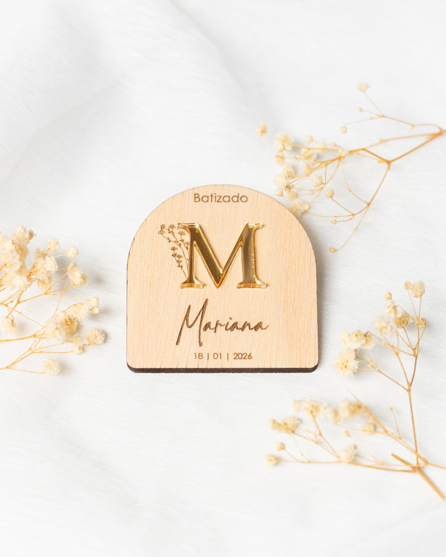 Lembrança Íman Placa Flor ou Pomba