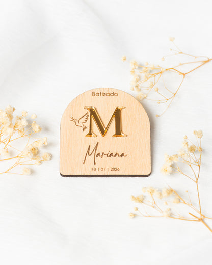 Lembrança Íman Placa Flor ou Pomba