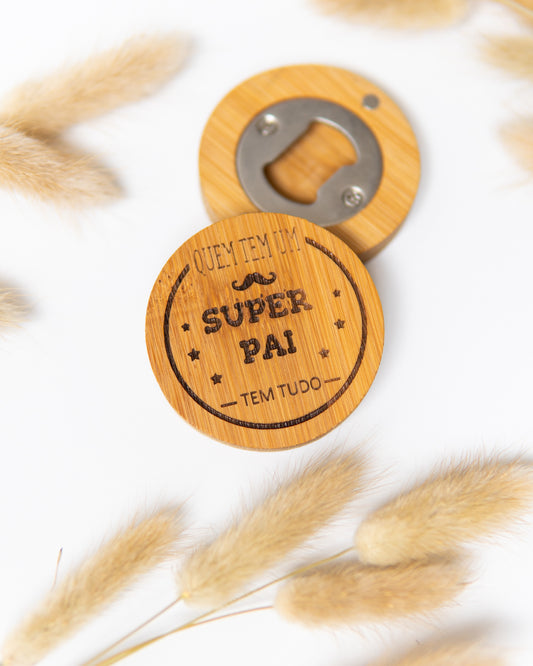 Abre-Caricas em Bambu c/ Ìman