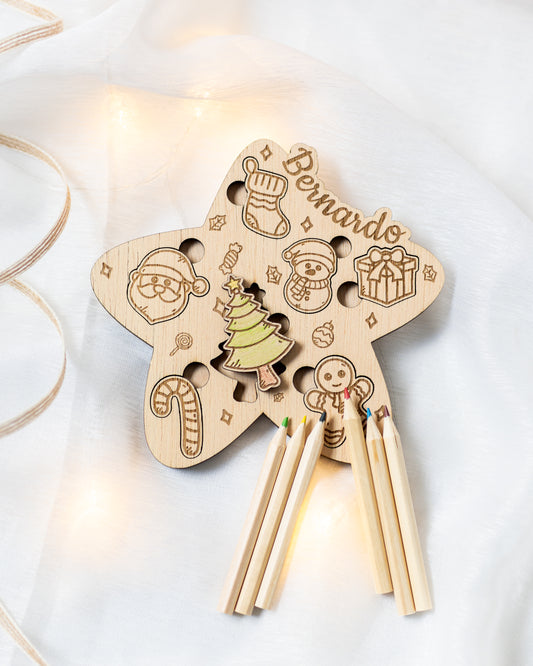 Jogo de encaixe para colorir Natal