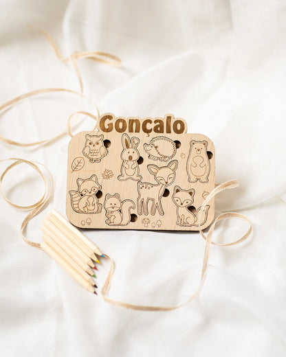 Jogo de encaixe para colorir