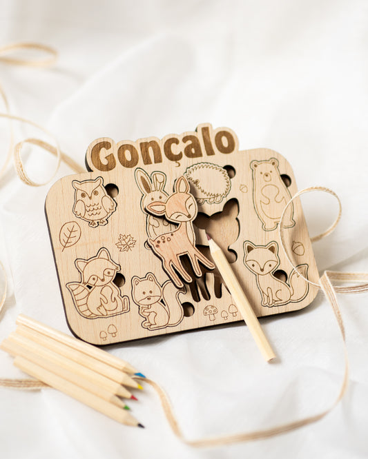 Jogo de encaixe para colorir