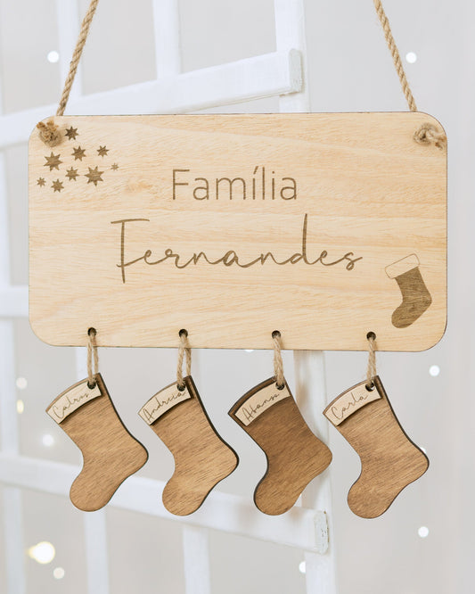 Placa Família com acessórios